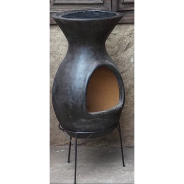 Égetett kerámia BBQ kemence (szín: barna)